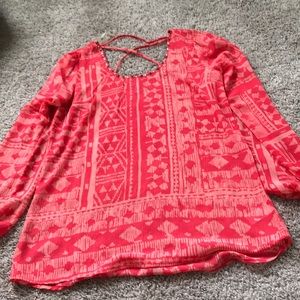 Bright coral shirt